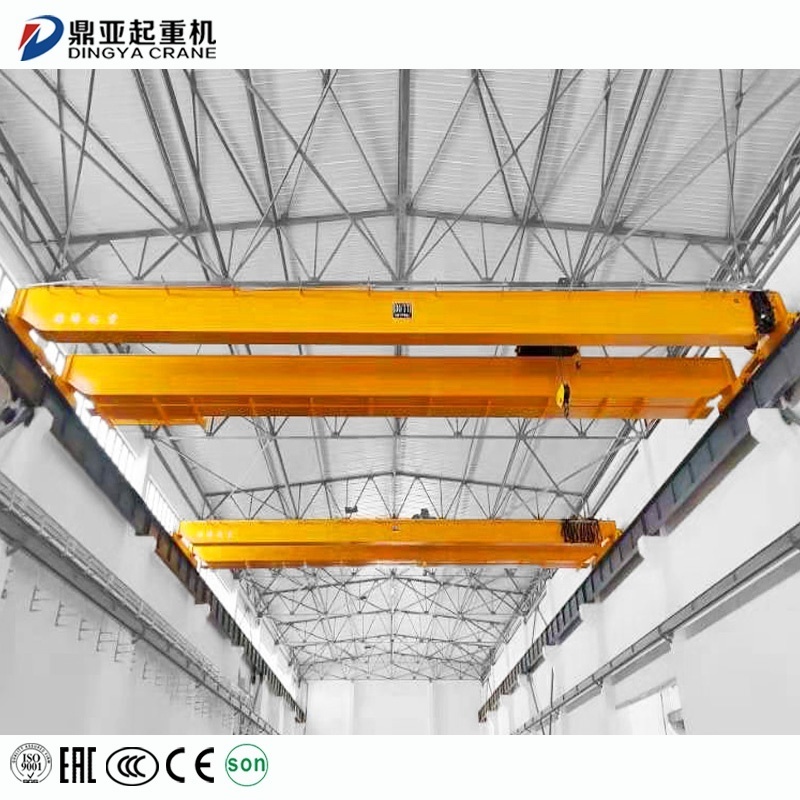 DY Customized Best Quality  LH 5T 10T 16T 20T Monorail Electrically Operated Double Girder Overhead Crane Price