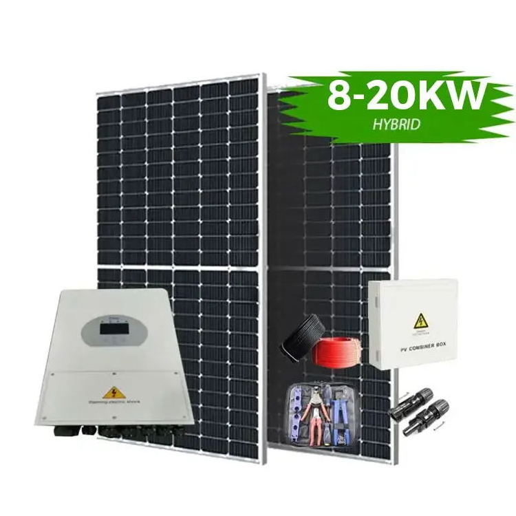 Megarevo inverter Hot sale Hybrid Solar Power System  8KW 20KW Home Solar Panel Kit 20KW Solar System Price