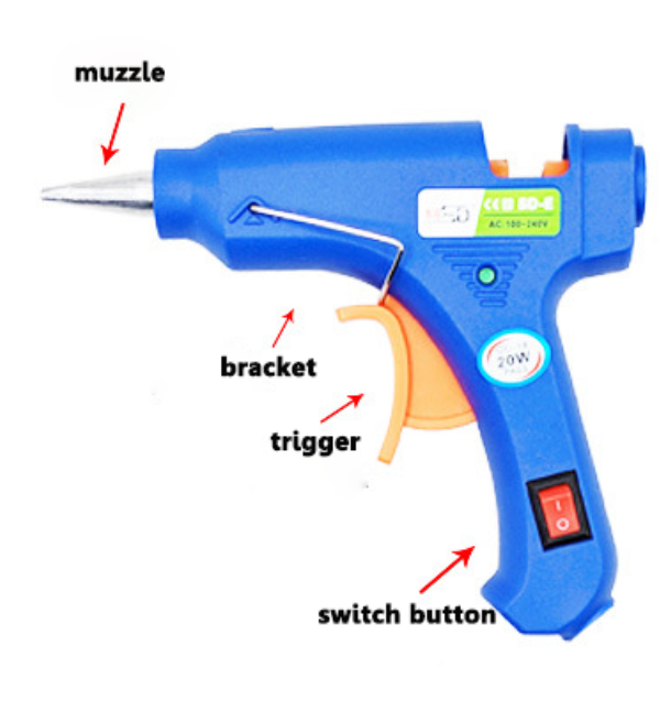 Hot melt gun household small glue stick with switch