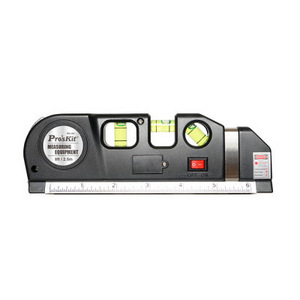 Factory Promotion Laser Level Horizon Vertical Measure Tape 2.5M Aligner Standard Metric Ruler