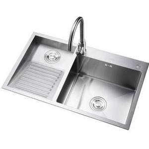 Laundry basin balcony household stainless steel laundry sink with washboard washing basin large size 304 handmade single sink