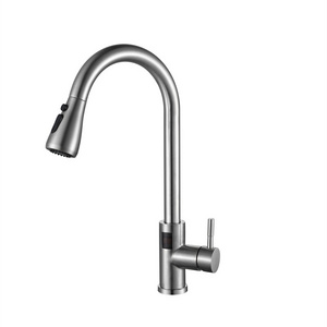 Intelligent Stainless Steel Faucet Kitchen Bathroom Faucet Pull Out Single Handle Faucet