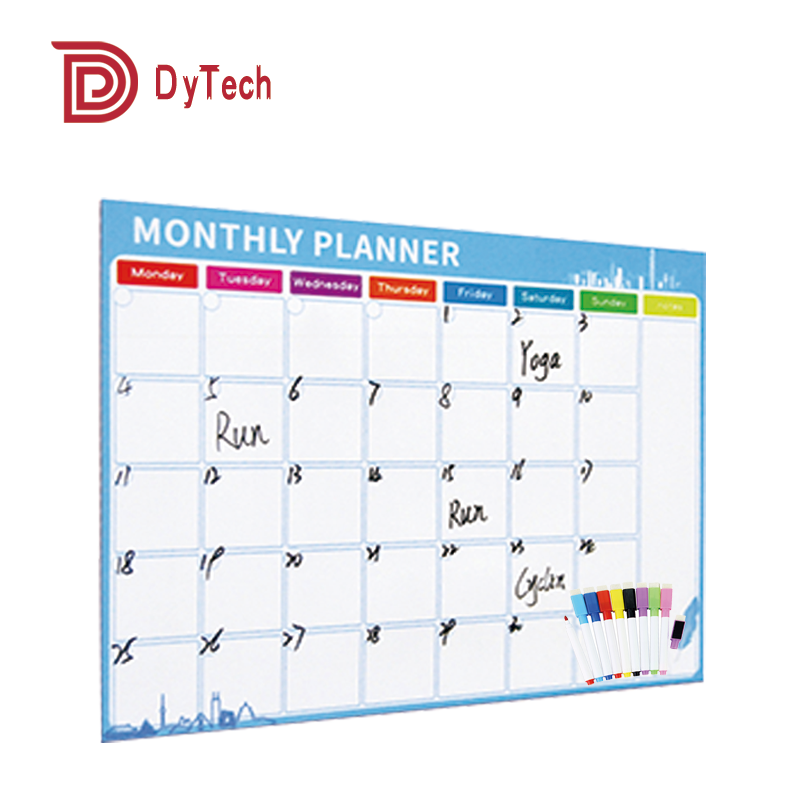 Smart interactive magnetic whiteboard weekly calendar planner board clear magnetic fridge calendar for Fridge