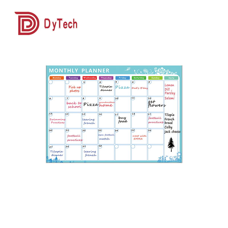 Smart interactive magnetic whiteboard weekly calendar planner board clear magnetic fridge calendar for Fridge