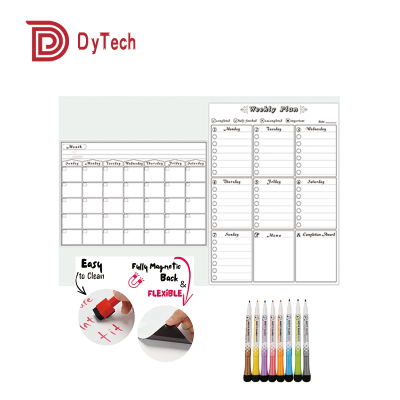 Smart interactive magnetic whiteboard weekly calendar planner board clear magnetic fridge calendar for Fridge