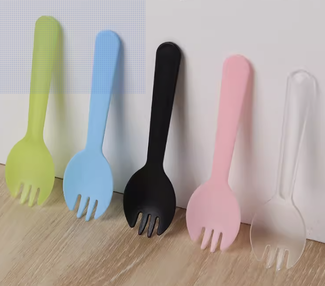 High Quality Custom Multicolour Biodegradable Plastic Ice Cream Scoop Disposable and Compostable for Parties