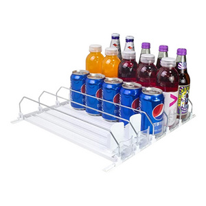 FF1309 Fridge Soda Can Drink Dispenser Refrigerator Self-Pushing Beverage Storage Rack Soda Can Drink Organizer for Fridge