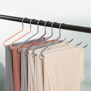 ZQ38 Metal Z shaped Laundry Rack Clothes Pant Open Ended Hanger Anti-Slip Sweater Hangers