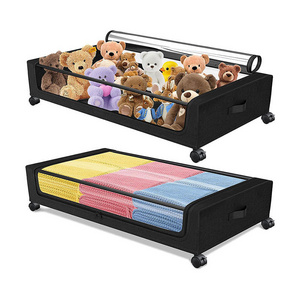 FF2287 New Shoes Clothes Organizer Underbed Storage Containers Space Saving Rolling Drawers Under Bed Storage With Wheels