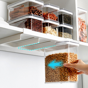 FF755 Home Kitchen Cereal Pasta Flour Storage Bins Pantry Organization Pull Out Under Cabinet Airtight Food Storage Containers