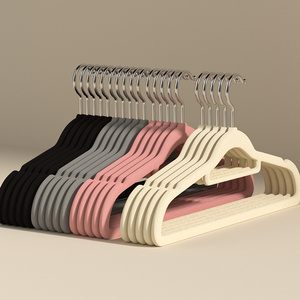 FF2391 Wholesales Sturdy Ultra Slim Suit Clothes Hangers Closet Space Saving Premium Non-Slip Velvet Hangers