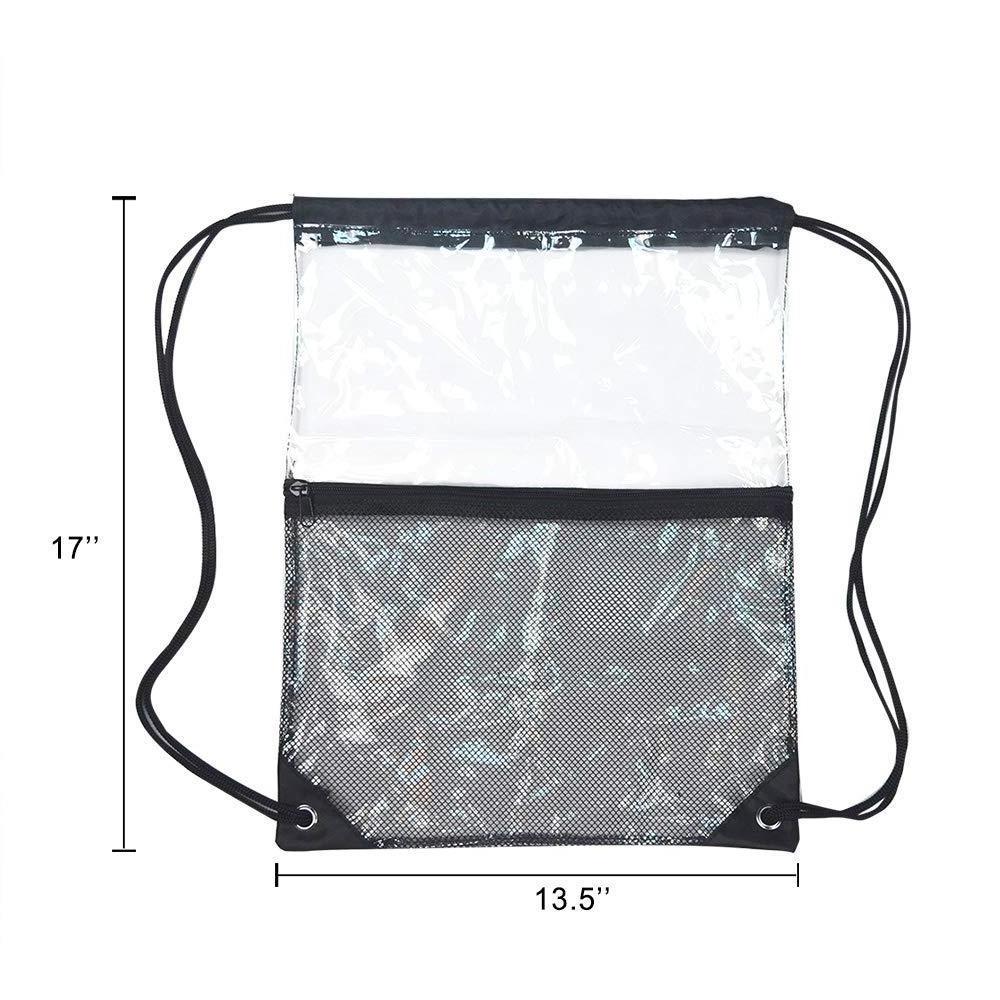 QL288  Hot Selling Travel Waterproof Storage Transparent Wash Bag Drawstring Beach Bag Outdoor Sports Storage Backpack