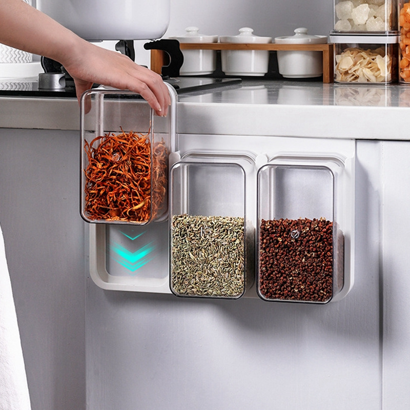 FF755 Home Kitchen Cereal Pasta Flour Storage Bins Pantry Organization Pull Out Under Cabinet Airtight Food Storage Containers