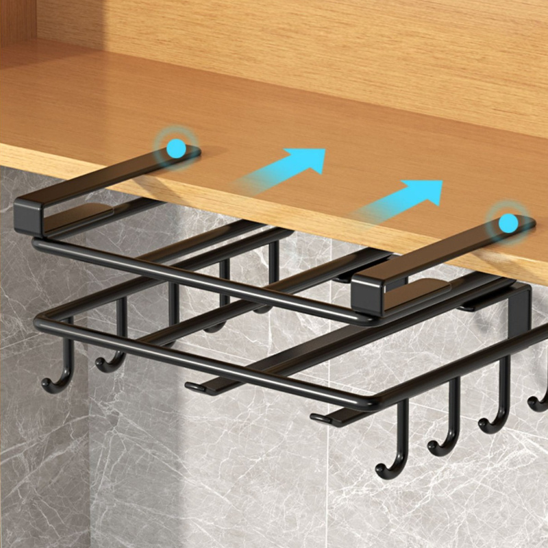 FF2325 New Under Cabinet Cutting Board Organizer Kitchen Utensil Rack Cup Roll Paper Holder Under Cabinet Paper Towel Holder