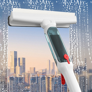 FF1118 3 in 1 Extendable Washing Window Squeegee with Spray Sponge Scrubber Cleaning Brush Window Squeegee Cleaner