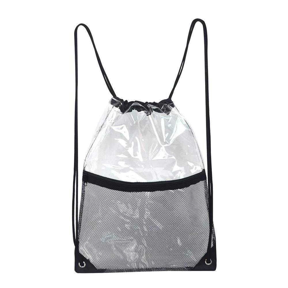 QL288  Hot Selling Travel Waterproof Storage Transparent Wash Bag Drawstring Beach Bag Outdoor Sports Storage Backpack