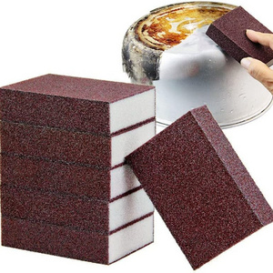 FF2553 Kitchen Rust Cleaning Carborundum Sponge Pots Pans Dish Scrubber Brush Dishwashing Emery Sponges Scouring Pads