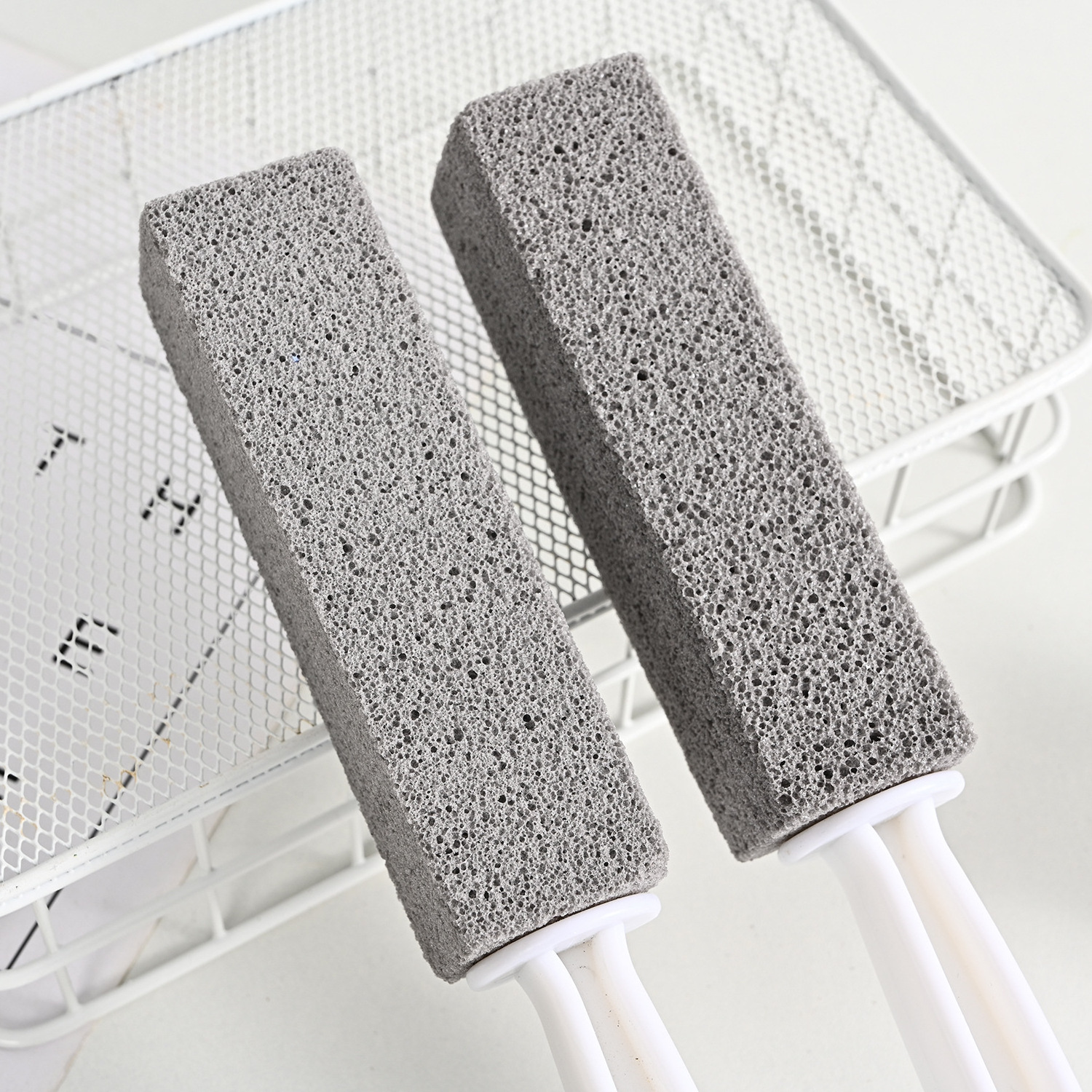 FF2465 Toilet Bowl Stain Ring Cleaning Pumice Stone Sink Bathtub Scouring Stick Long Handle Pumice Stone for Toilet