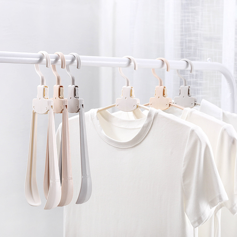 FF1682  Travel Clothes Drying Rack Folding Clothes Dryer Hanger Suit Coat Foldable Travel Plastic Hangers