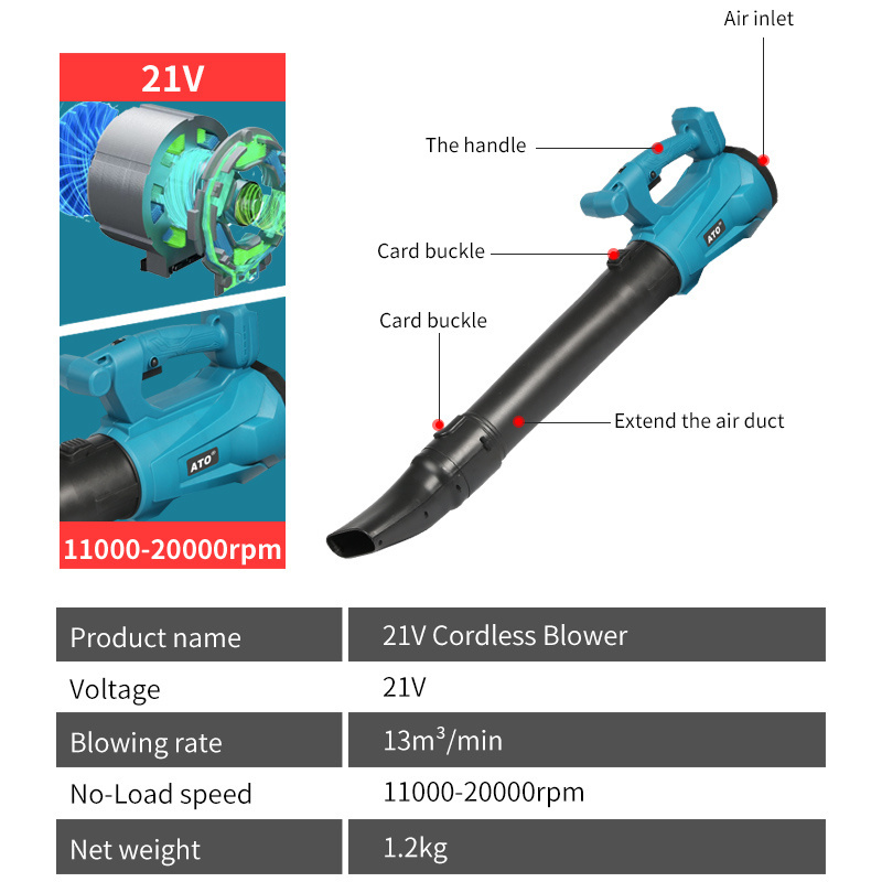 ATO A8102 talon pro power tools sds hammer cordless drill 2000mah CE ego turbo cordless blower 650 cfm 3 speed kit