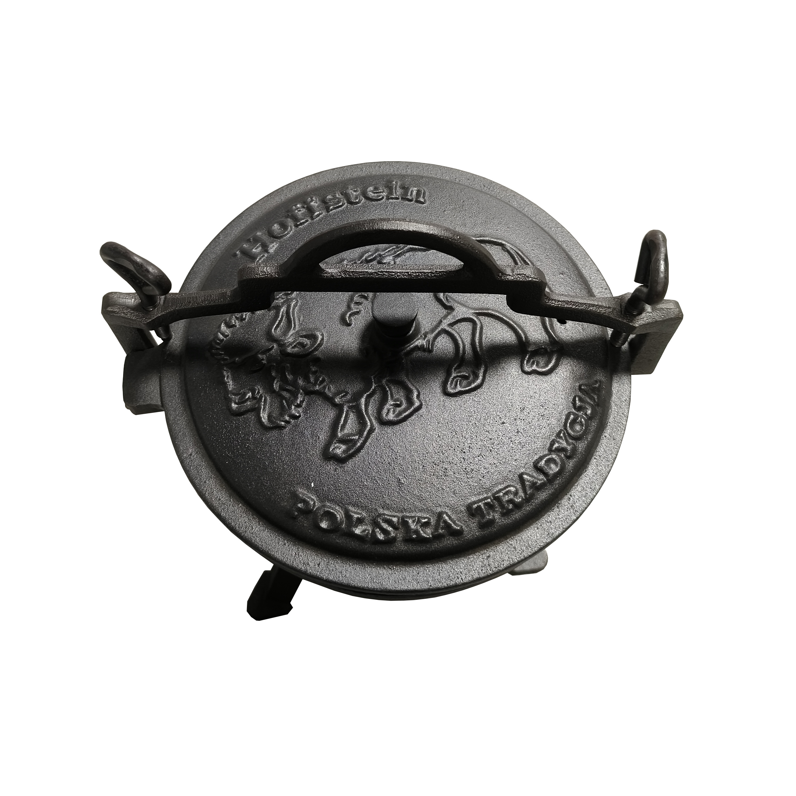 Outdoor Camping Cookware large cooking pots cast iron stoves with three legged Poland cast iron cauldron