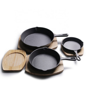 made of iron tableware die casting mini pressed samosa frying pan cast iron set