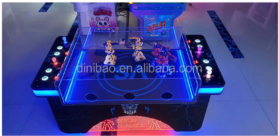 Attractive Design Arcade Coin Operated Kids Robot Fighting Game Machine For 4 Players