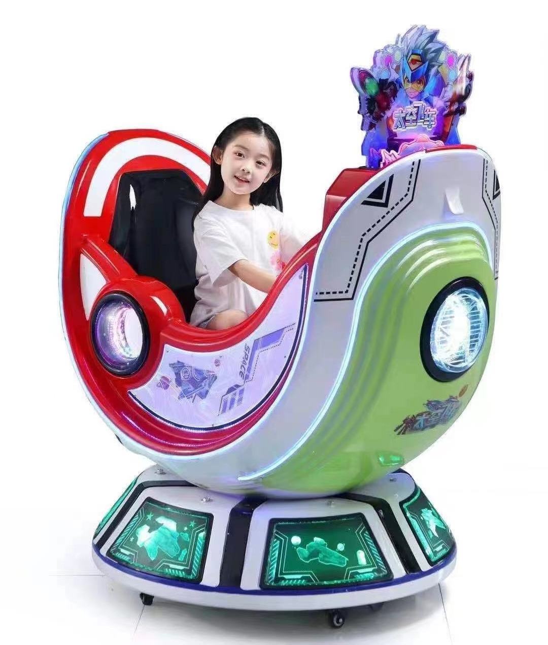 2024 new space capsule kiddie rides game machine with video screen for game center