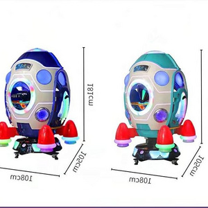 Amusement Park Electric Coin Operated Arcade Kid Machine Kiddie Rides Space Capsule Video Swing Game For Children