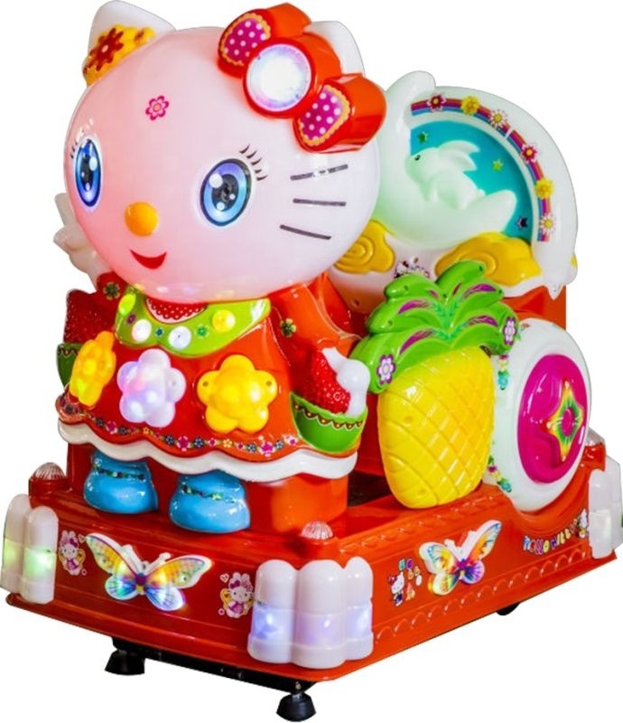 Dinibao Kids amusement coin operated crystal cat kiddie rides rocking games machine