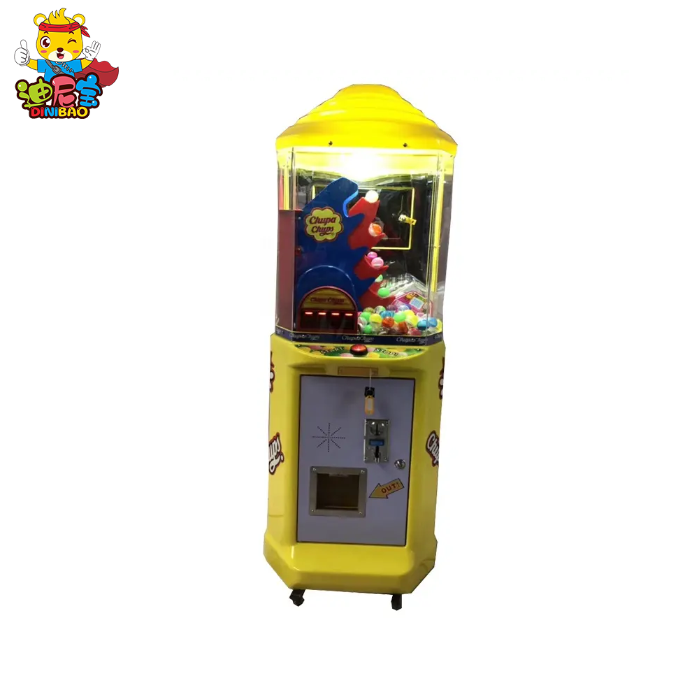 Dinibao coin operated kids candy prize vending game machine arcade lollipop game machine