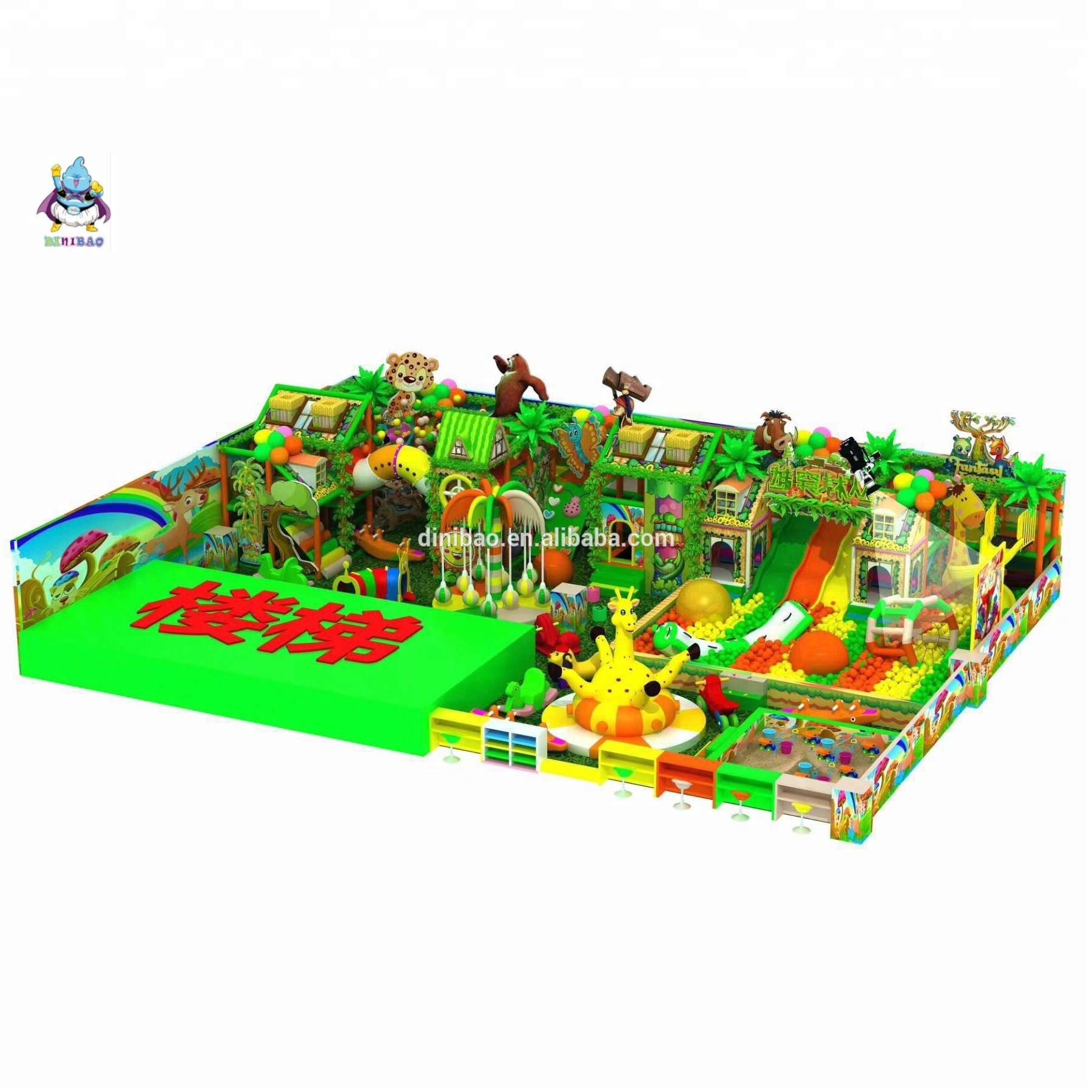 Dinibao indoor kid playground equipment children entertainment playground Happy Land Zone