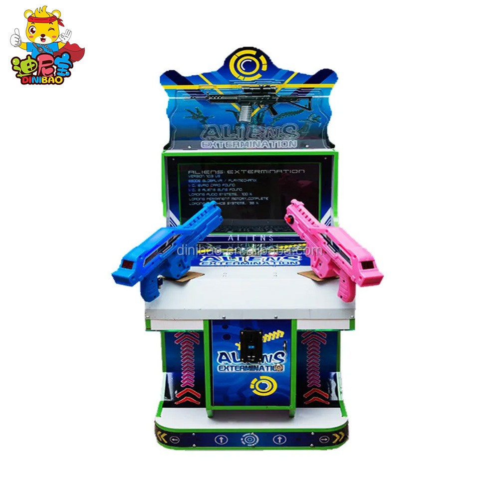 2024 Hot Sale 22 LCD Kids Aliens Shooting Game Arcade Machine Coin Operated Simulator Machine For Children Amusement