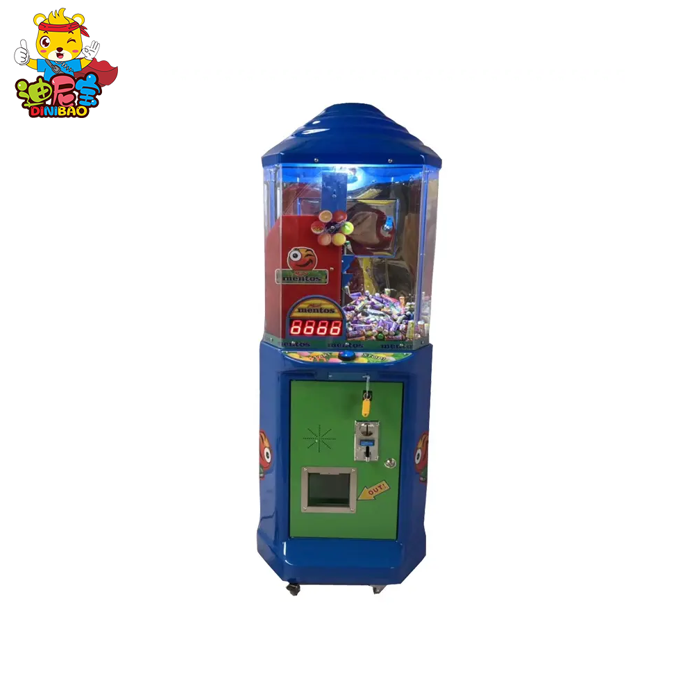 Dinibao coin operated kids candy prize vending game machine arcade lollipop game machine