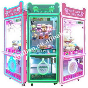 Hot Sale Coin Operated Grabber Game Machine Cute Bears Crane Claw Toy Catcher Machine for shopping mall