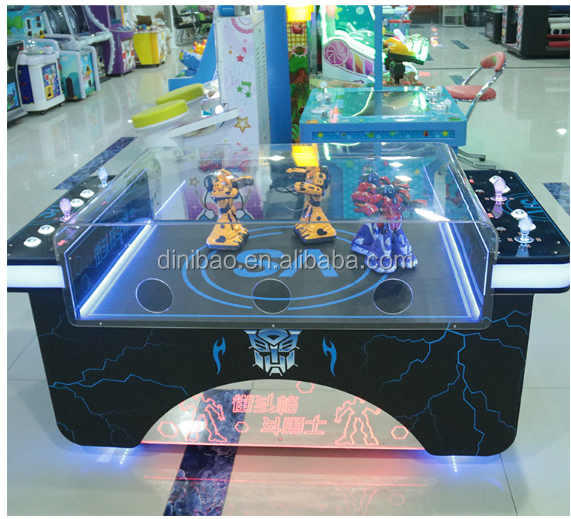 Attractive Design Arcade Coin Operated Kids Robot Fighting Game Machine For 4 Players