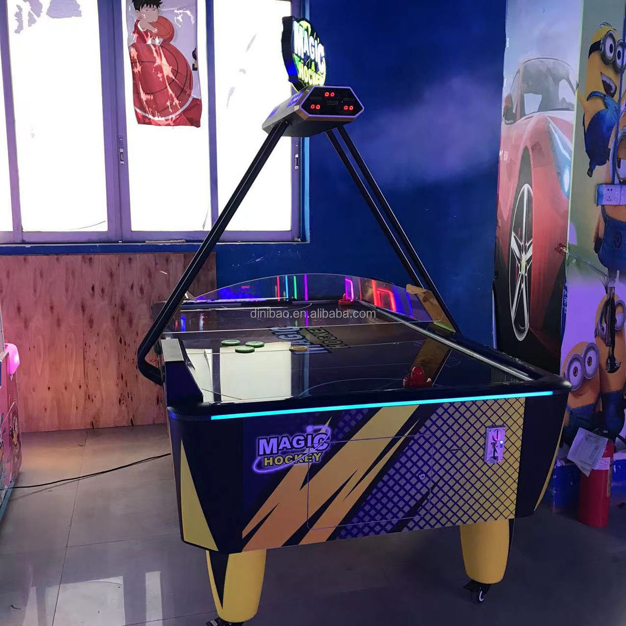 2024 New Design Arcade Coin Operate Game Magic Hockey Multi Pucks Air Hockey Machine For Adults