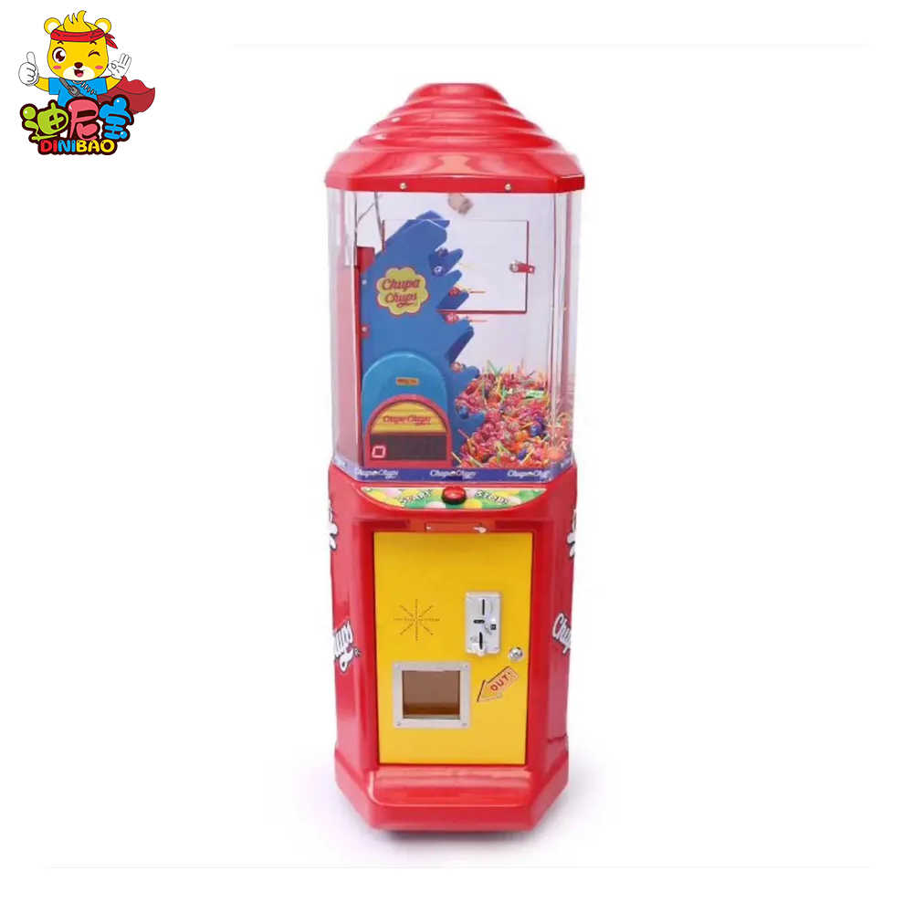 Dinibao coin operated kids candy prize vending game machine arcade lollipop game machine