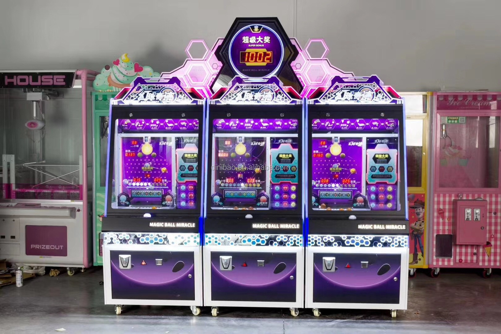 Dinibao coin operated Game Machines magic ball drop  Ticket Lottery Arcade Machine For Amusement park