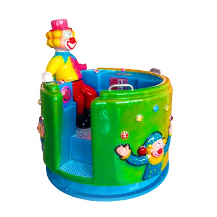 Indoor Coin Operated Games Clown Revolving Cup Game Machine Kiddie Ride Swing Machine