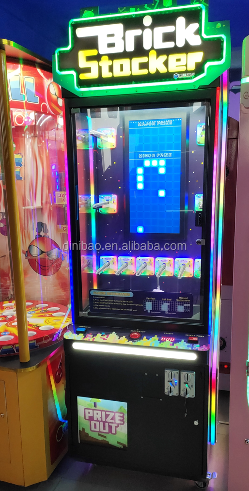 Dinibao Popular New Coin Operated Games Arcade Brick Stacker Toy Gift Video Game Machine