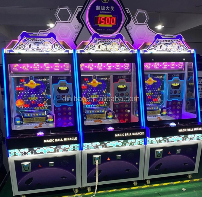 Dinibao coin operated Game Machines magic ball drop  Ticket Lottery Arcade Machine For Amusement park