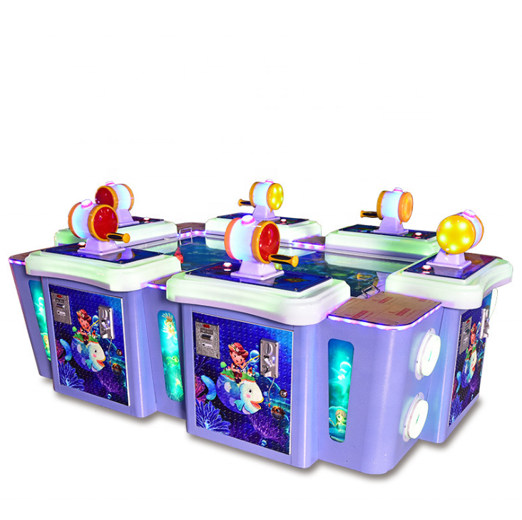 2024 Hot Sell Indoor Kids Arcade 55 Inch Lcd Fishing Game Machine Fish Game Table For 6 Players