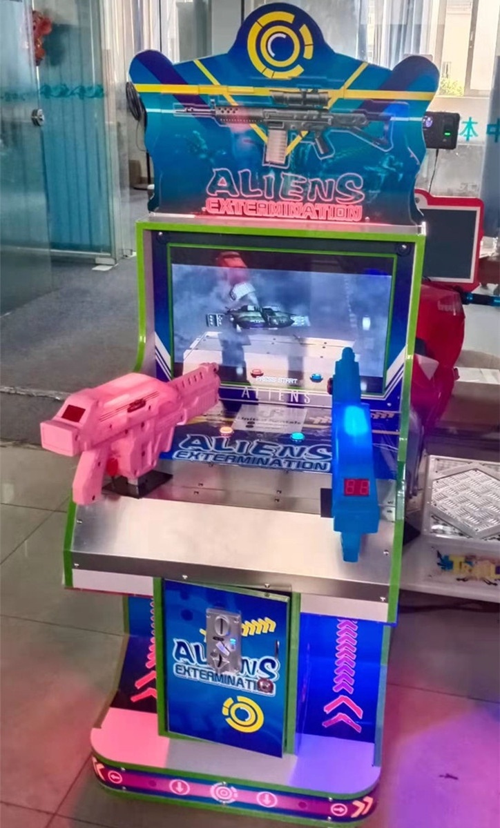 2024 Hot Sale 22 LCD Kids Aliens Shooting Game Arcade Machine Coin Operated Simulator Machine For Children Amusement