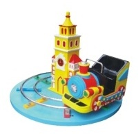 indoor coin operated mini Happy Train electric kids amusement rides trains for sale