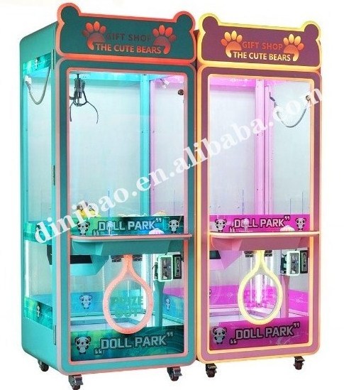 Hot Sale Coin Operated Grabber Game Machine Cute Bears Crane Claw Toy Catcher Machine for shopping mall