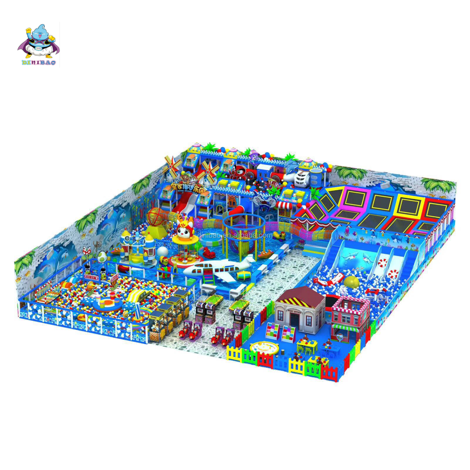 Dinibao indoor kid playground equipment children entertainment playground Happy Land Zone