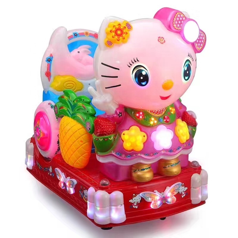 Dinibao Kids amusement coin operated crystal cat kiddie rides rocking games machine