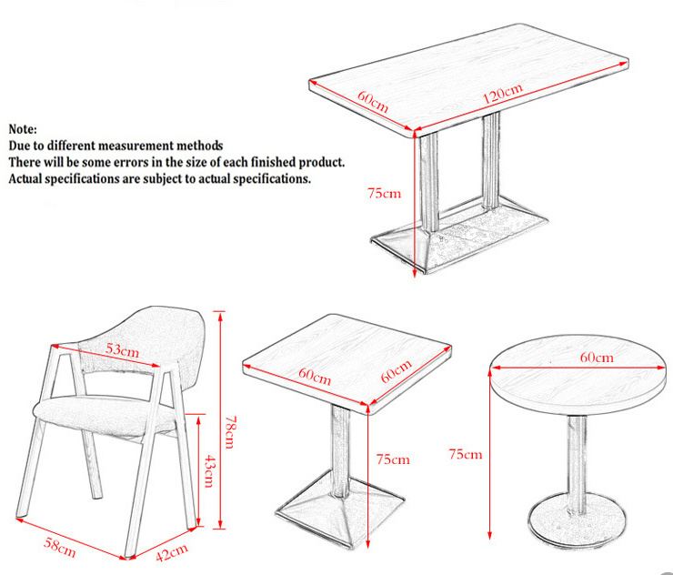 Restaurant Round Tables Top  Metal Iron Base Industrial Restaurant Furniture Wooden Dining Table And Chair Sets Cafe Set Table