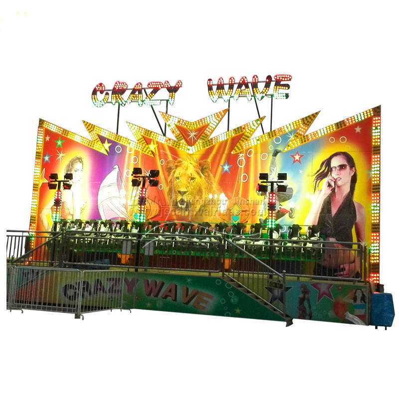 12 seats Carnival Game Crazy Wave Portable Trailer Mounted Amusement Ride Miami Rides